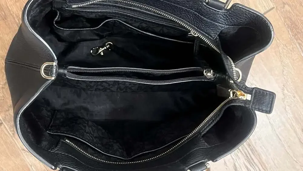 Michael Kors Savannah Large Saffiano Leather Satchel Black